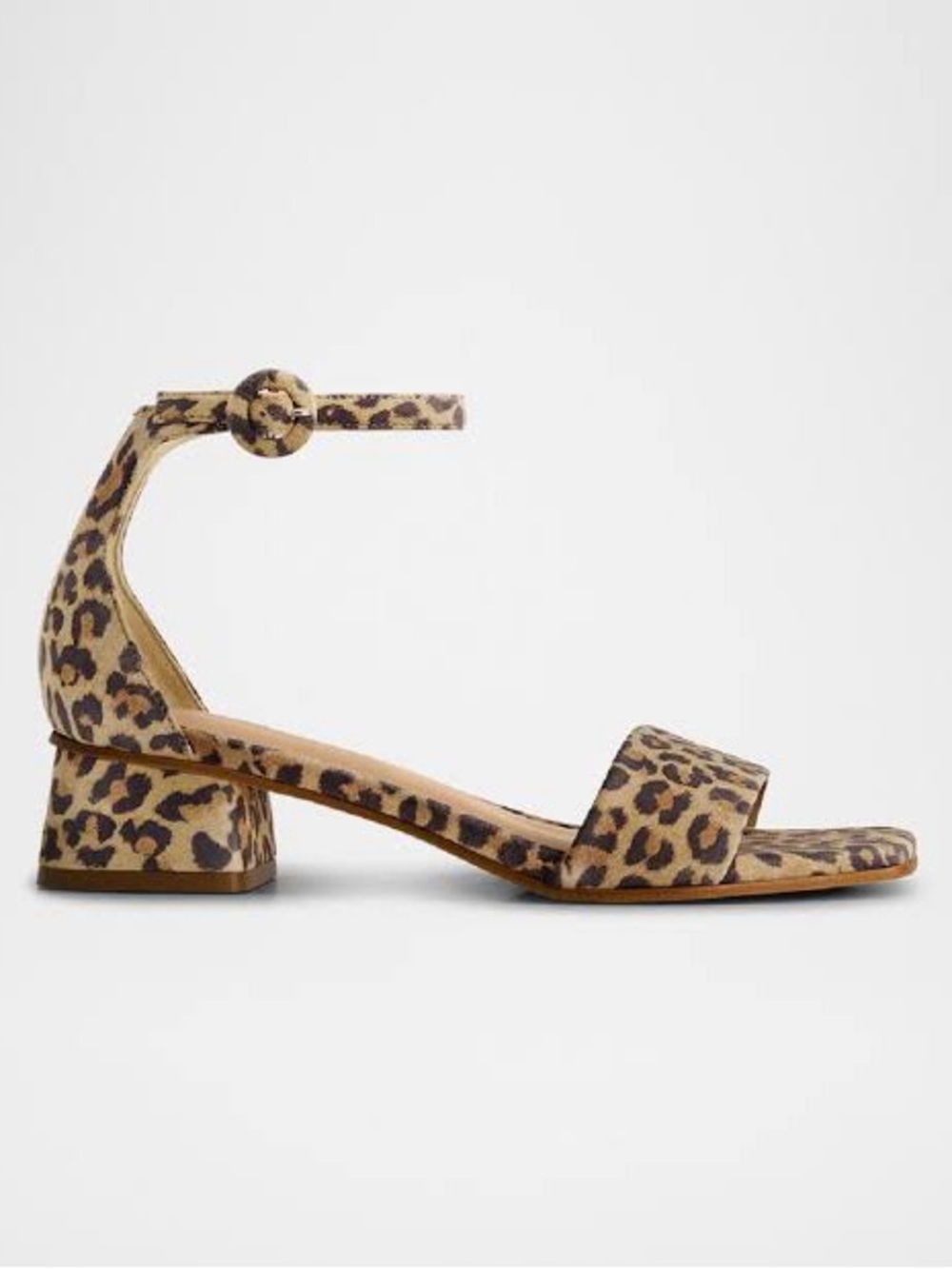 BERNARDO JALENA SAND CHEETAH KID SUEDE SANDALS 8